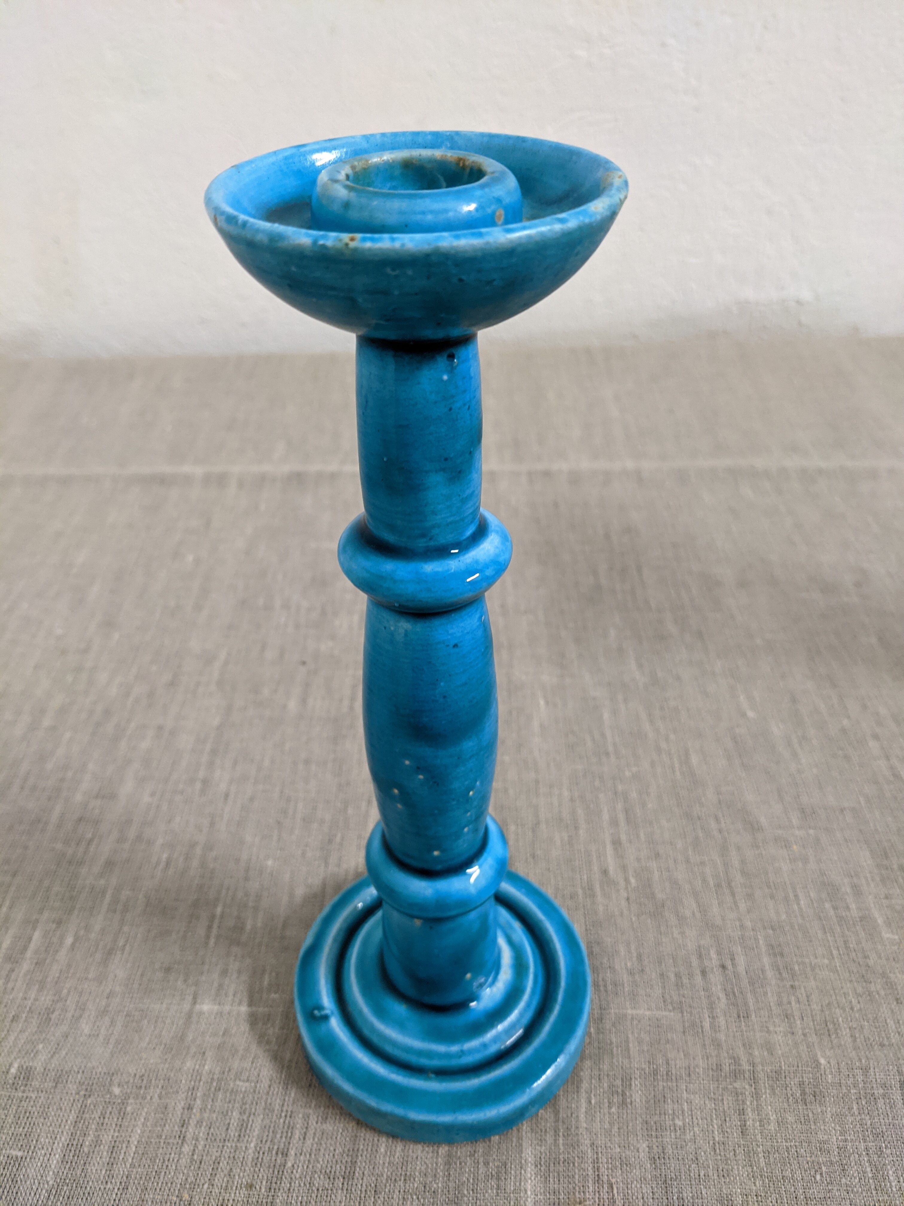 Pair of earthenware candle holders from the 60s/70s