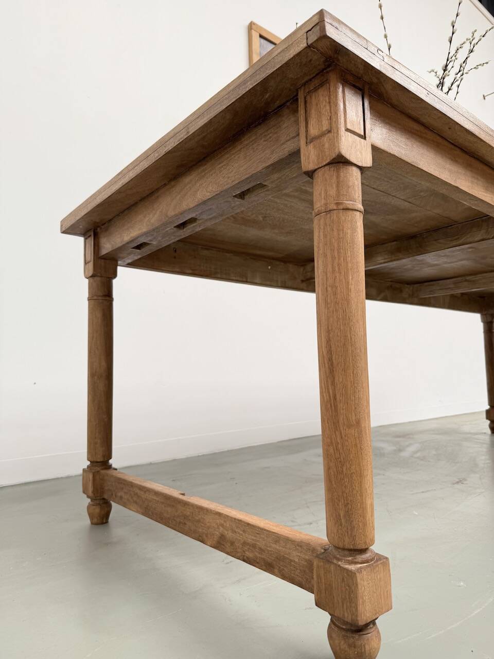 XL beech farmhouse table