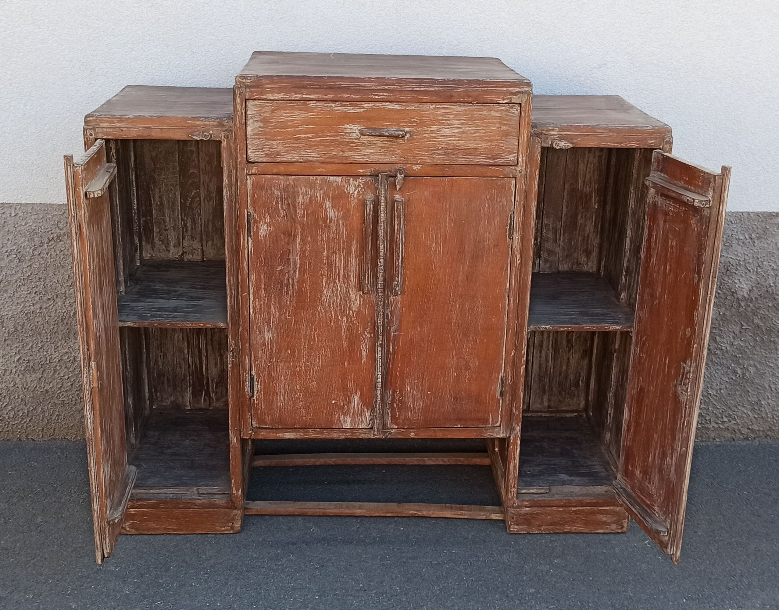 Antique wooden storage unit