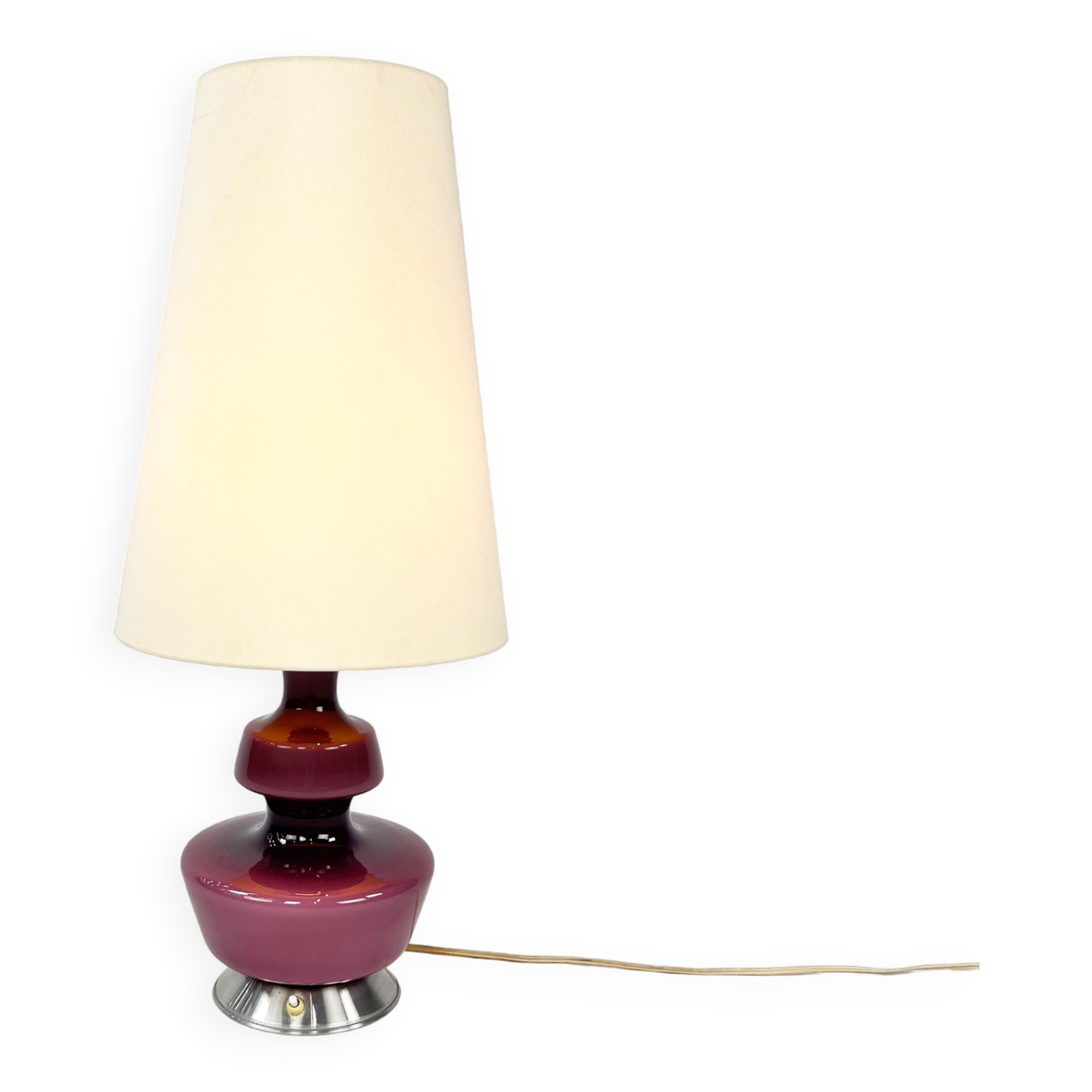 Mid century danish table lamp by holmegaard, 1960s
