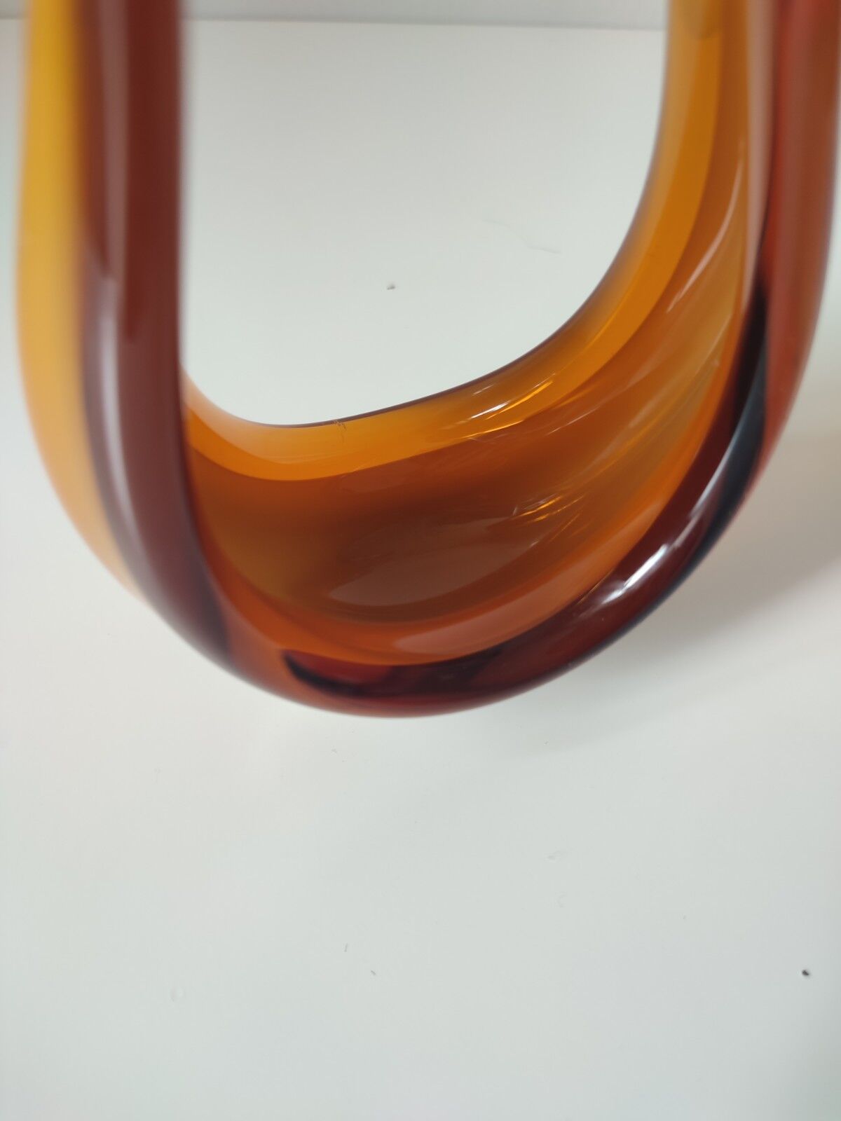 Bougeoir en verre soufflé