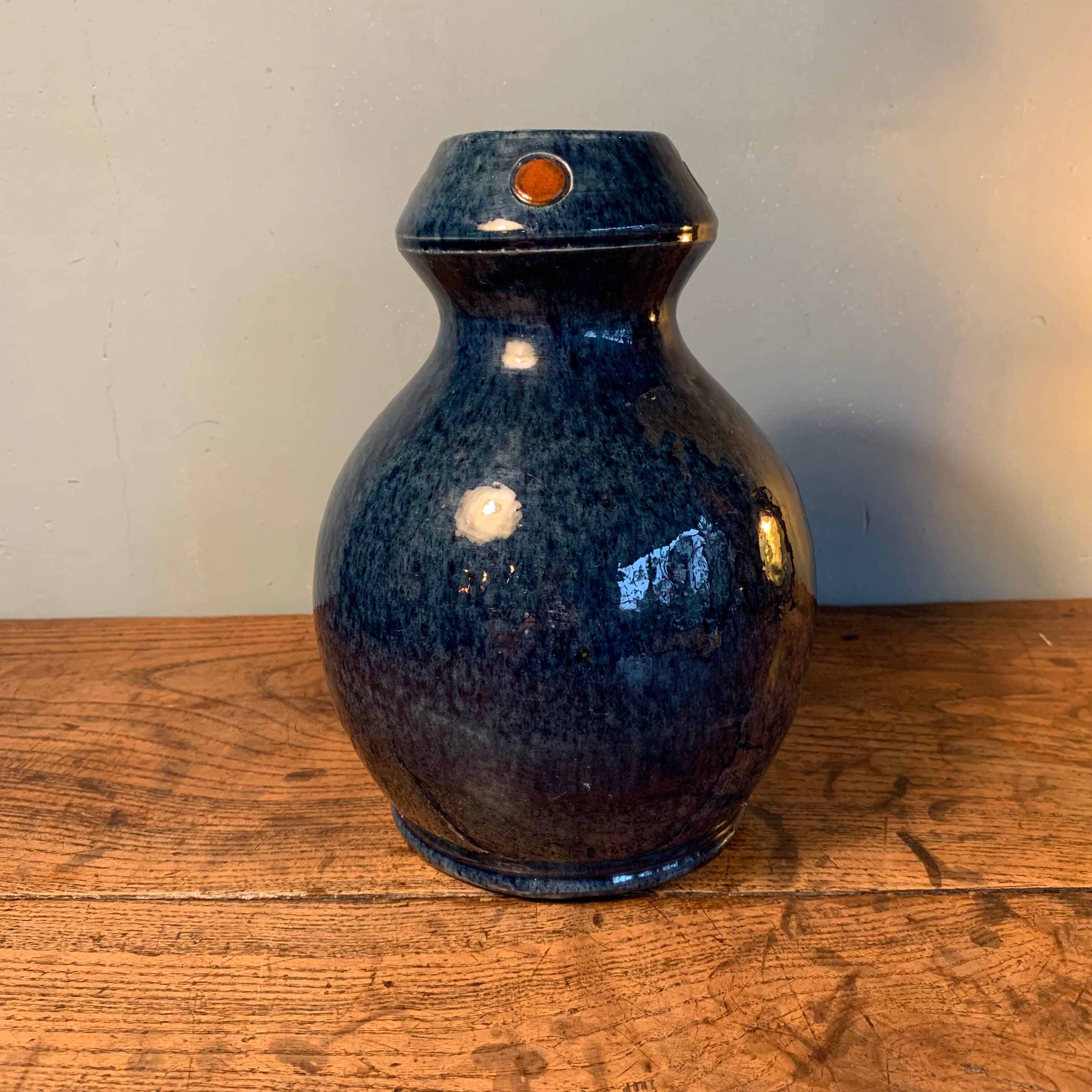 Art nouveau vase faience Thulin