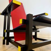 Red and Blue Chair in the Style of Gerrit Rietveld – De Stijl Movement