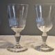 2 Verres a eau/Vin anciens à fines cotes - Cristal de Baccarat