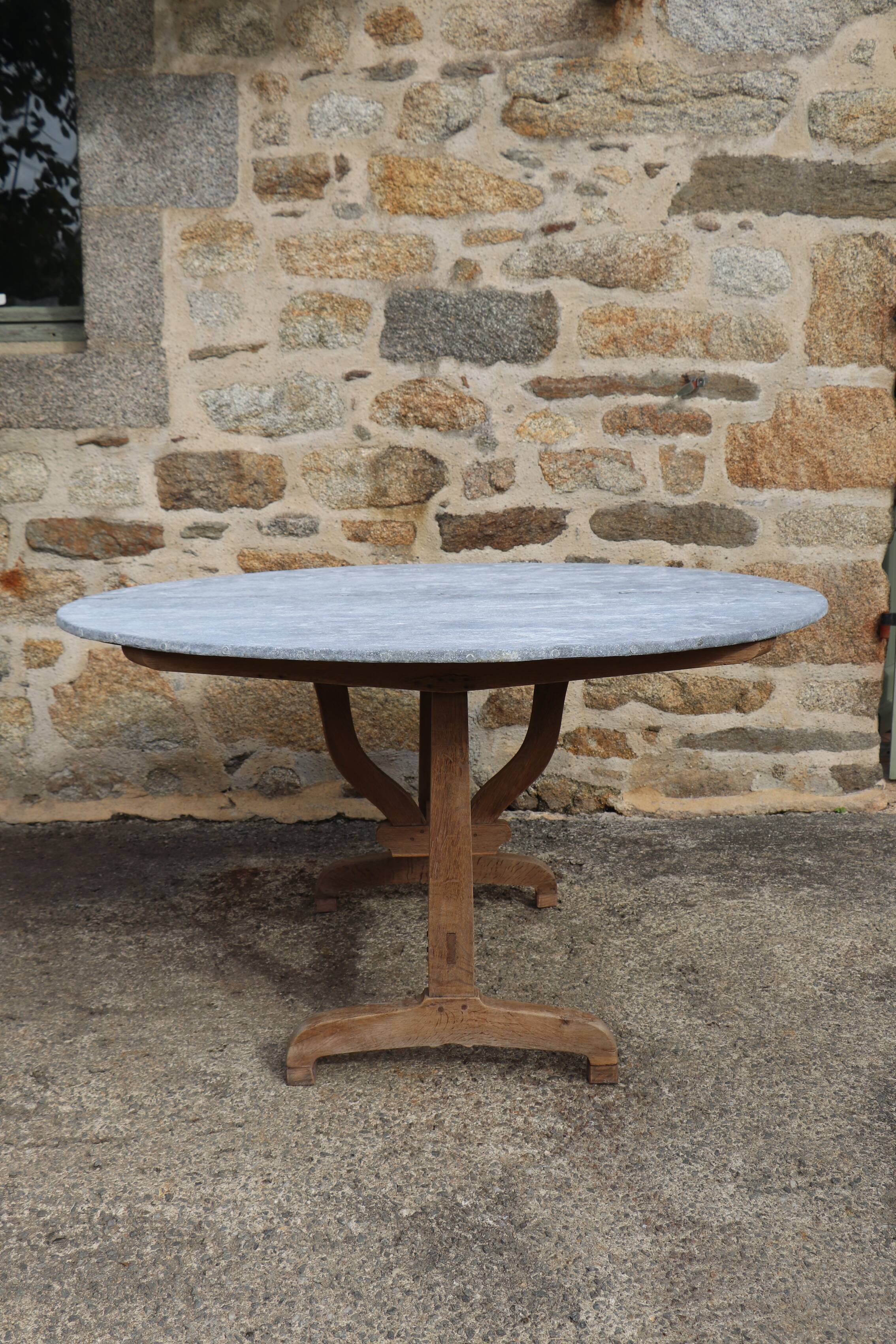 Nineteenth century zinc harvest table or winemaker