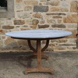 Nineteenth century zinc harvest table or winemaker
