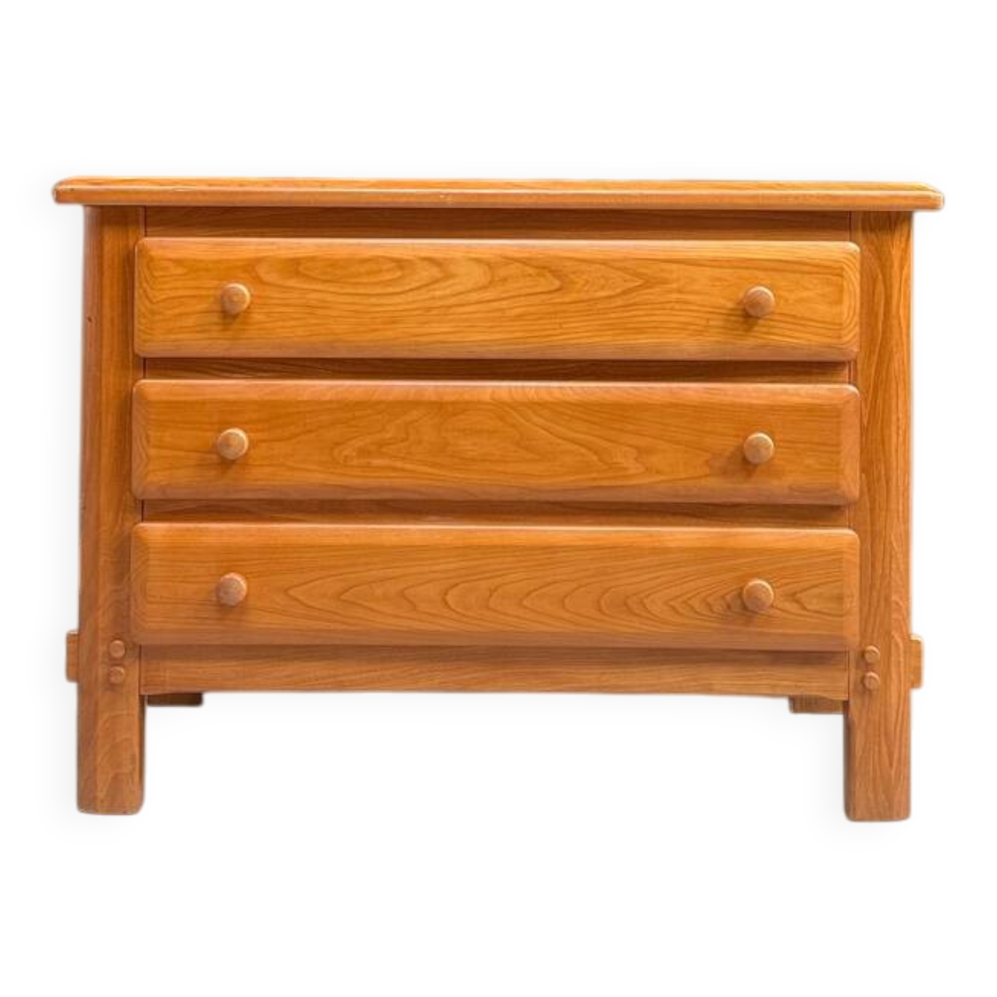 Vintage chest of drawers in solid elm
