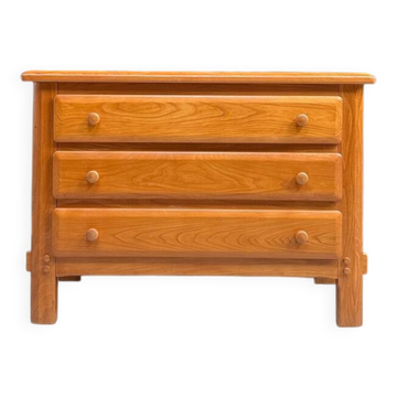 Vintage chest of drawers in solid elm