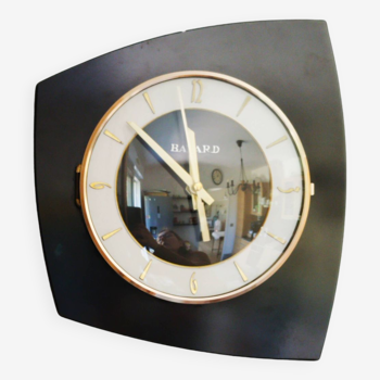 Black formica clock from the 50s, functional