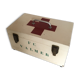 Sports pharmacy box, wooden crate 60s