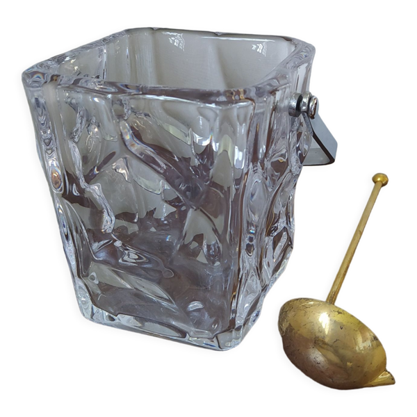 Seau à glaçons en cristal de sèvres année 1970