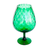 Vase Italie Empoli du milieu du siècle en verre texturé et vert