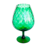 Italy Empoli vase of the middle of the century in textured glass and green