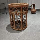 Peacok vintage bohemian chic rattan stool