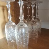 6 crystal flutes