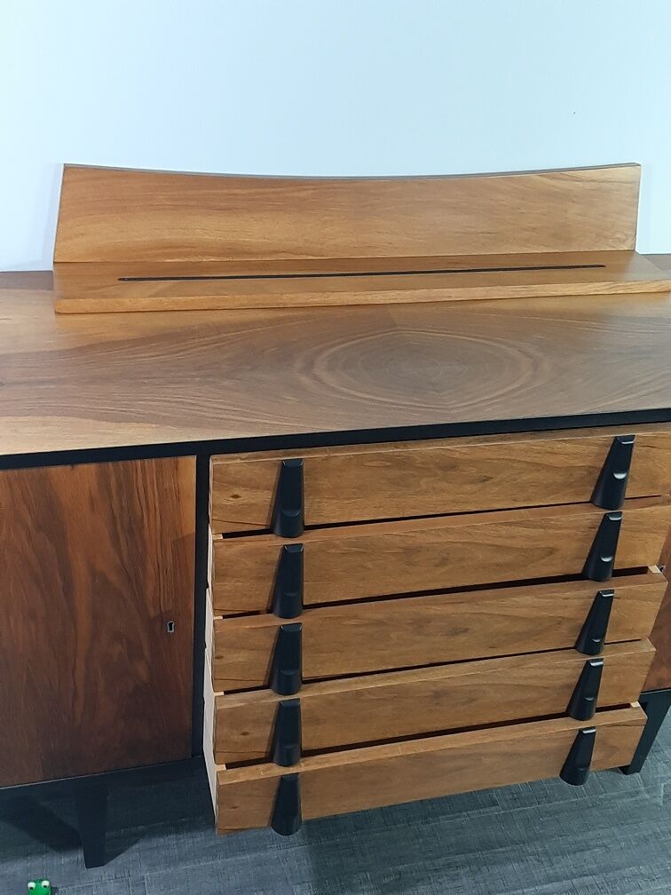 Enfilade in Walnut design Raymond Halas, Polish Vintage 1960s