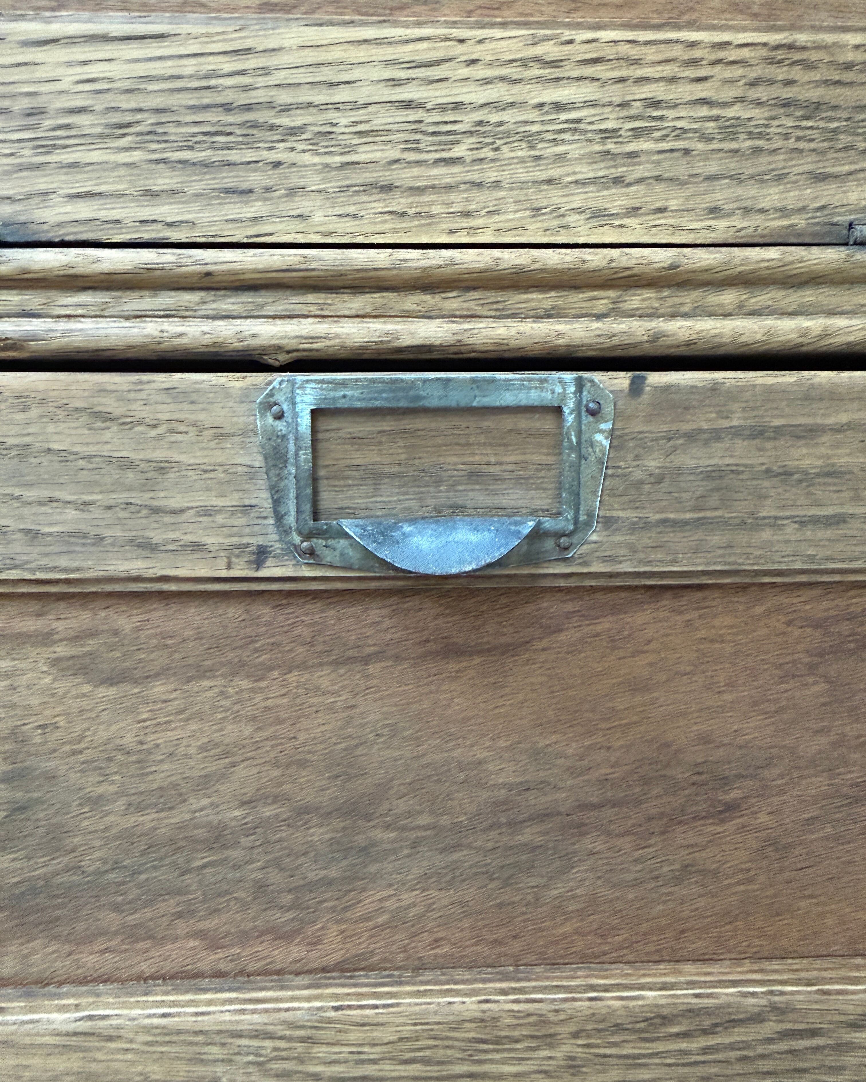 Renovated oak notary's office furniture.