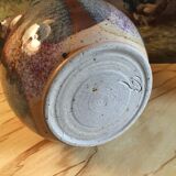 Signed varnished sandstone pitcher