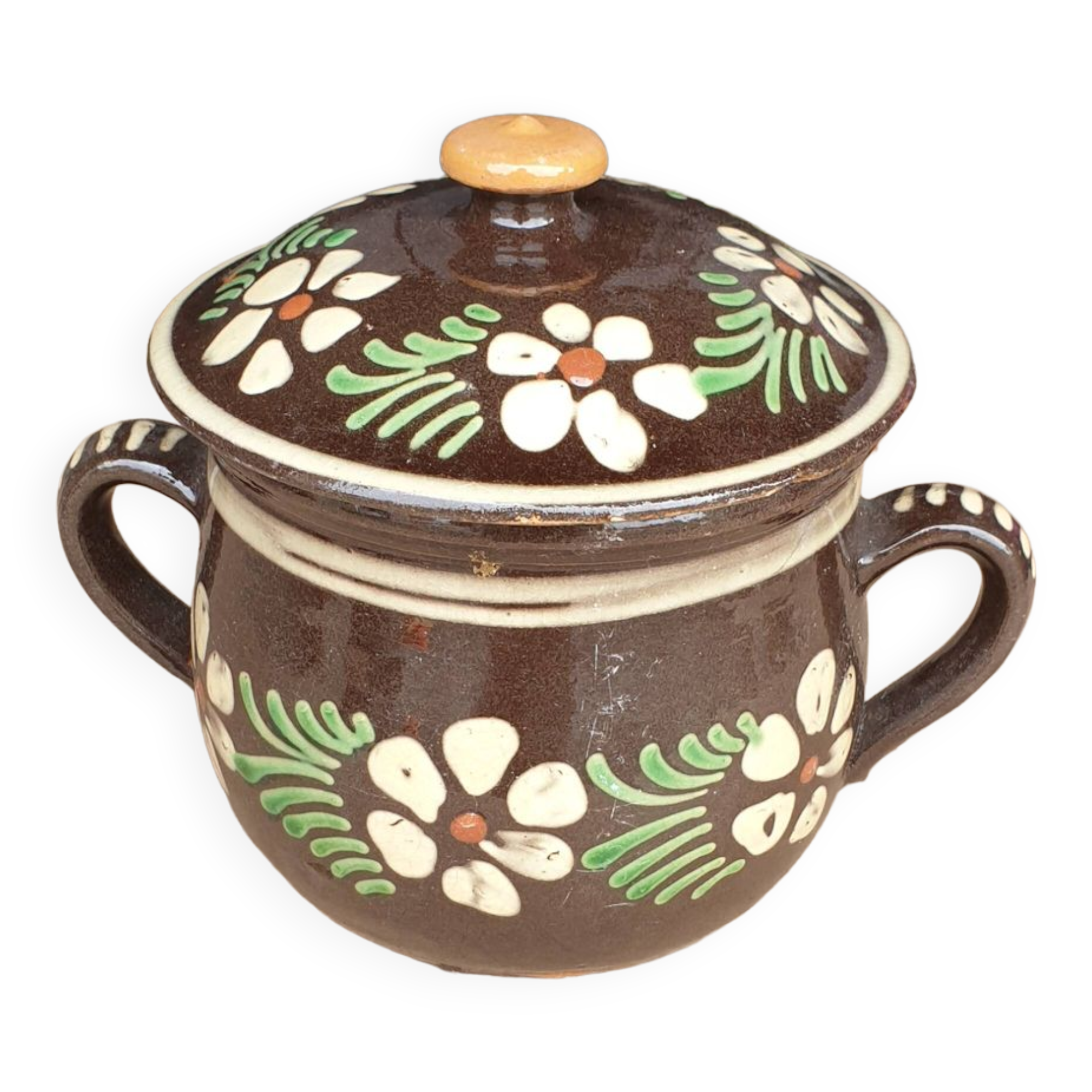 Glazed Alsatian terracotta tureen