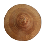 Asian braided wicker hat 70s