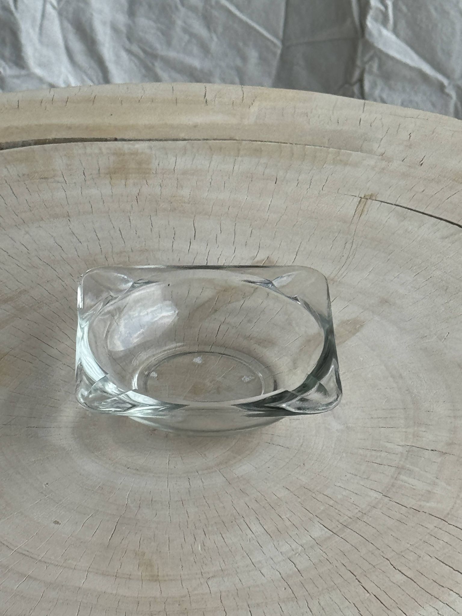 Small square ashtray Duralex Saint Gobain France