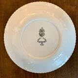 Set of 9 hollow plates white earthenware of Lunéville