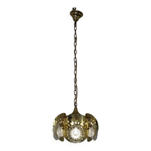 Italian brass & Glass