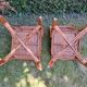 4 chaises Perret et Vibert en bambou et rotin