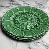 Sarreguemines grape barbotine dessert plates