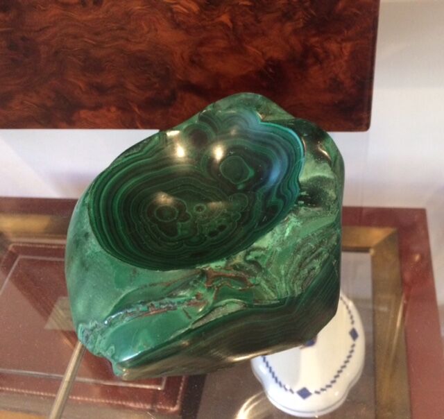 Malachite ashtray 1970s