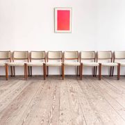 Set of 8 chairs #80 in teak by Niels O. Møller, JL Moller, Mid Century