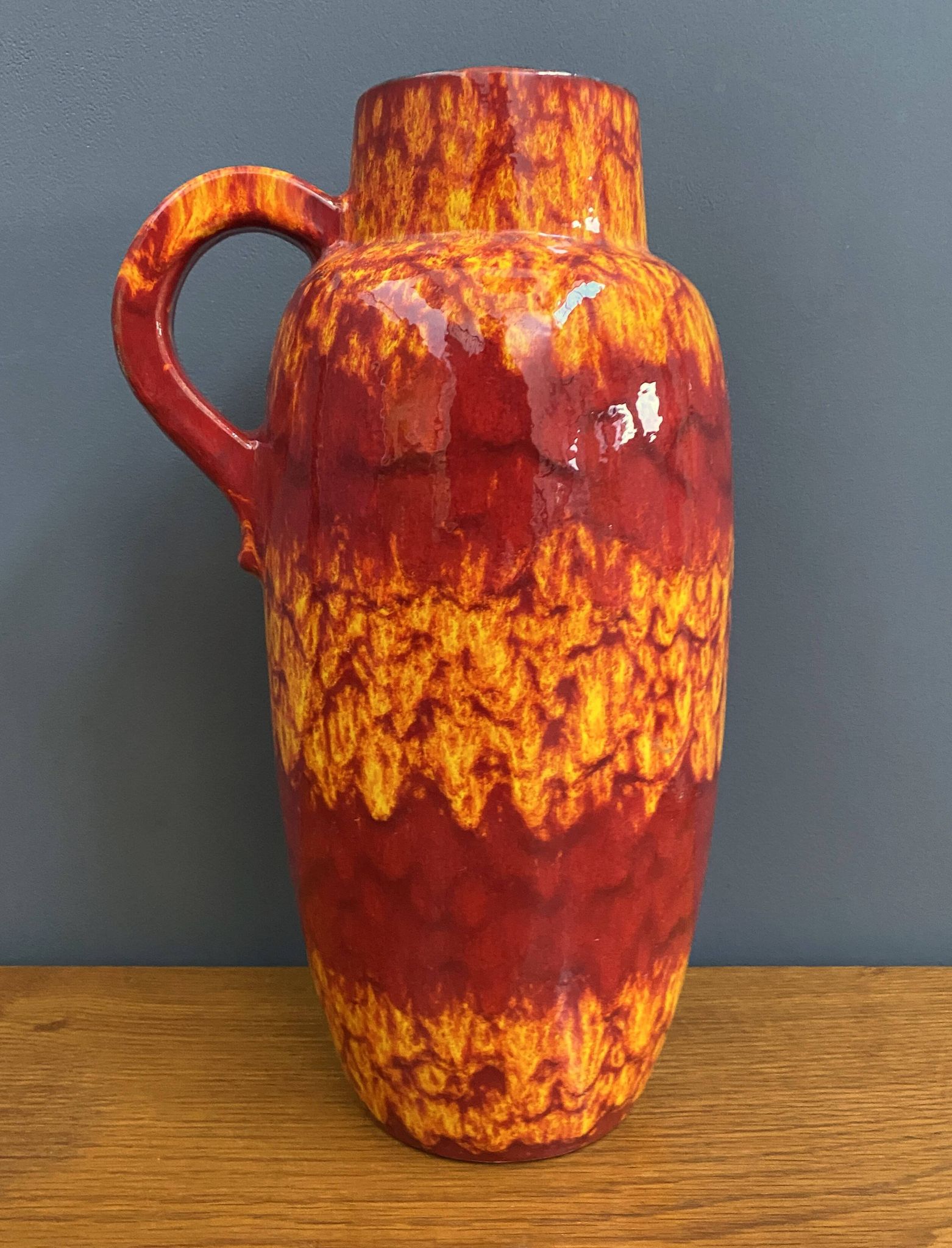 Ceramic flame vase by Scheurich Germany model 420-37