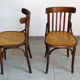 Pair of bistro chairs pattern flowers
