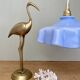 Vintage blue opaline lampshade pendant light