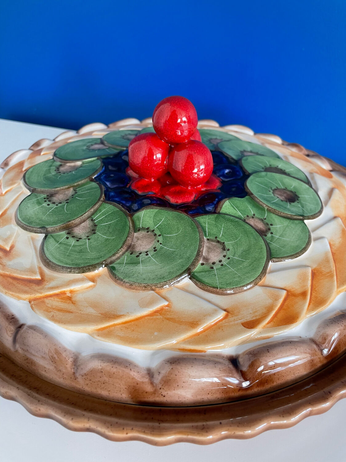 Plat tarte aux fruits barbotine