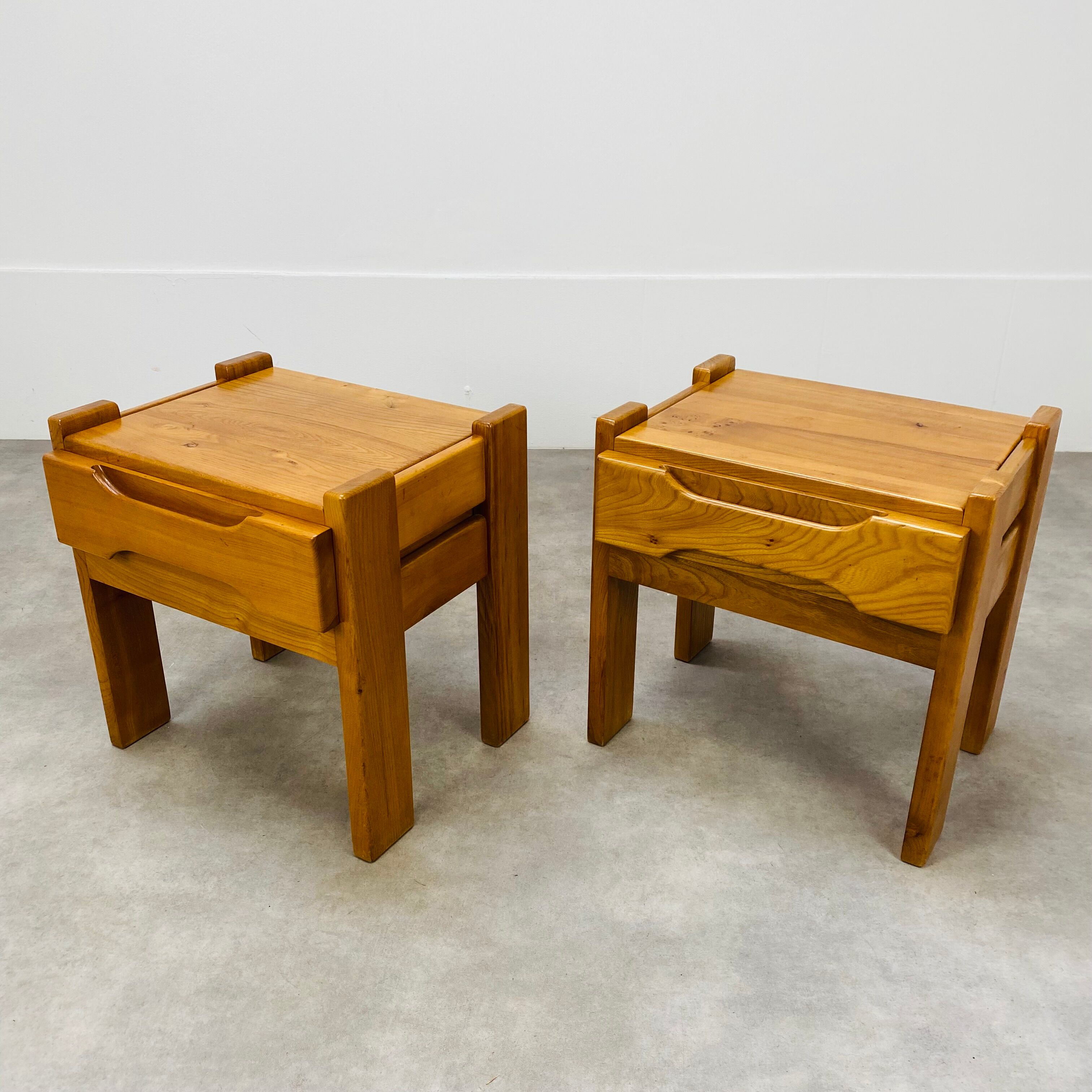 Pair of homemade elm bedside tables Regain