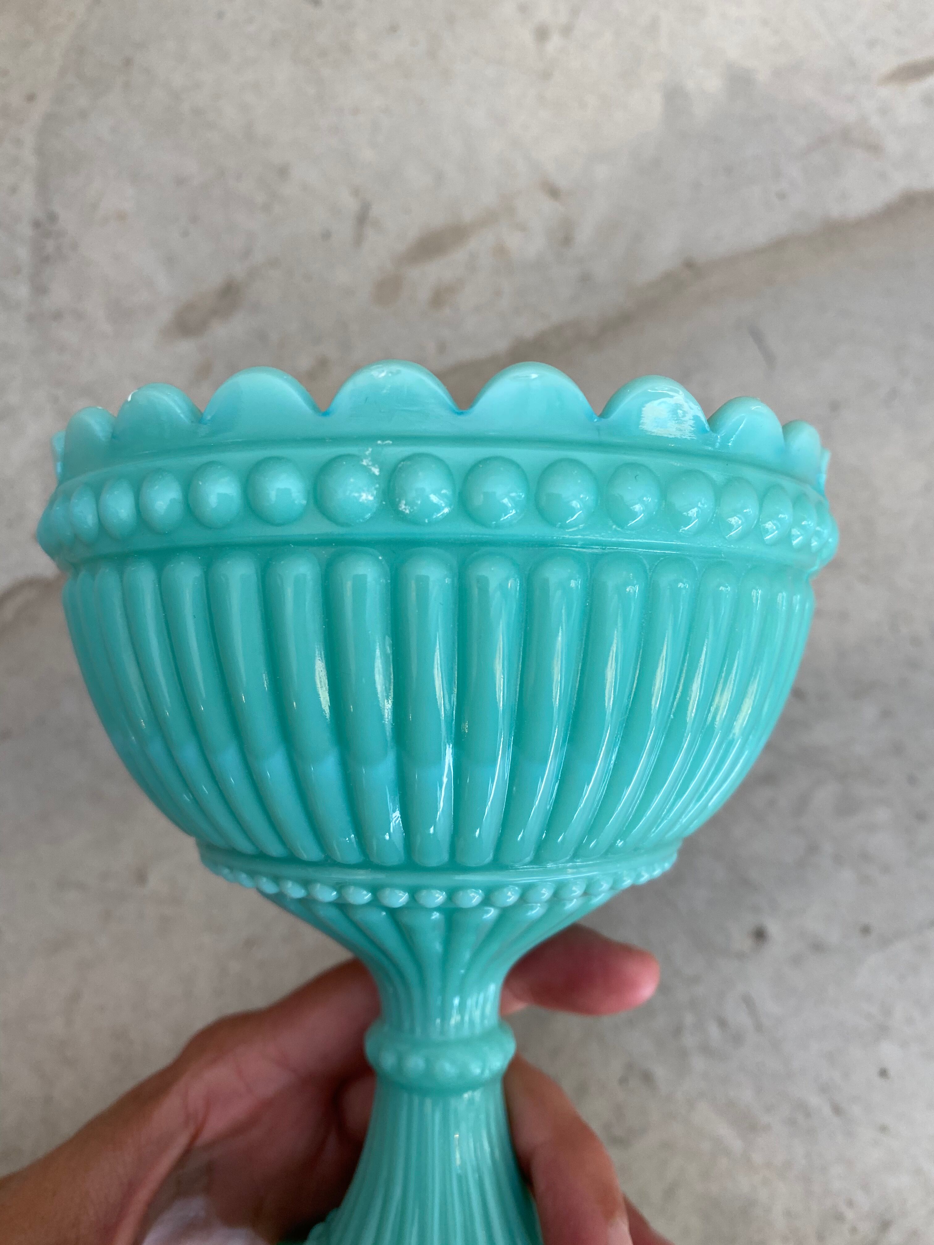Opaline sugar bowl