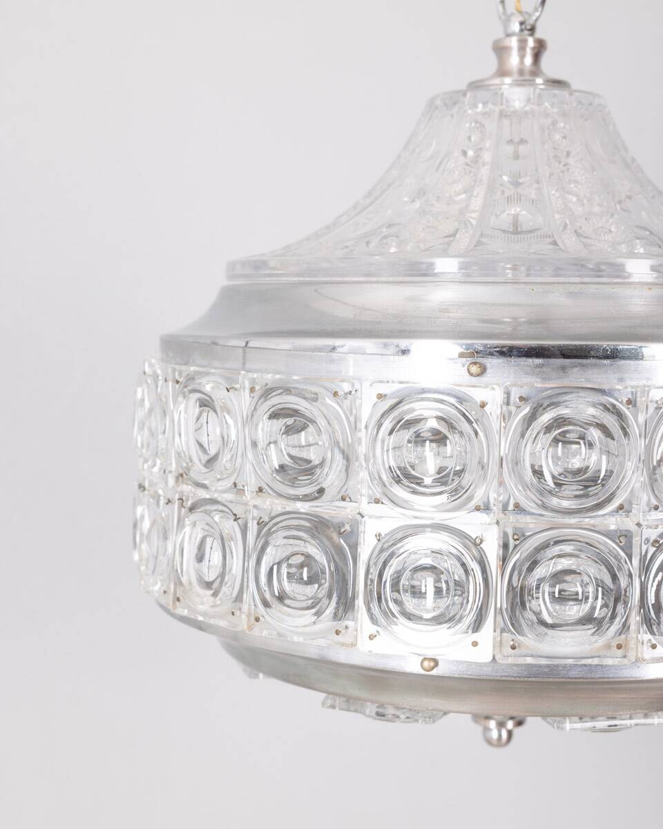 Vintage 60s crystal chandelier decorated design kinkeldey