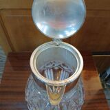 Crystal and silver carafe