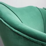 Pair of velvet armchairs Gio Ponti style