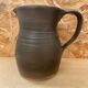 Antique vintage grey brown ceramic pitcher
