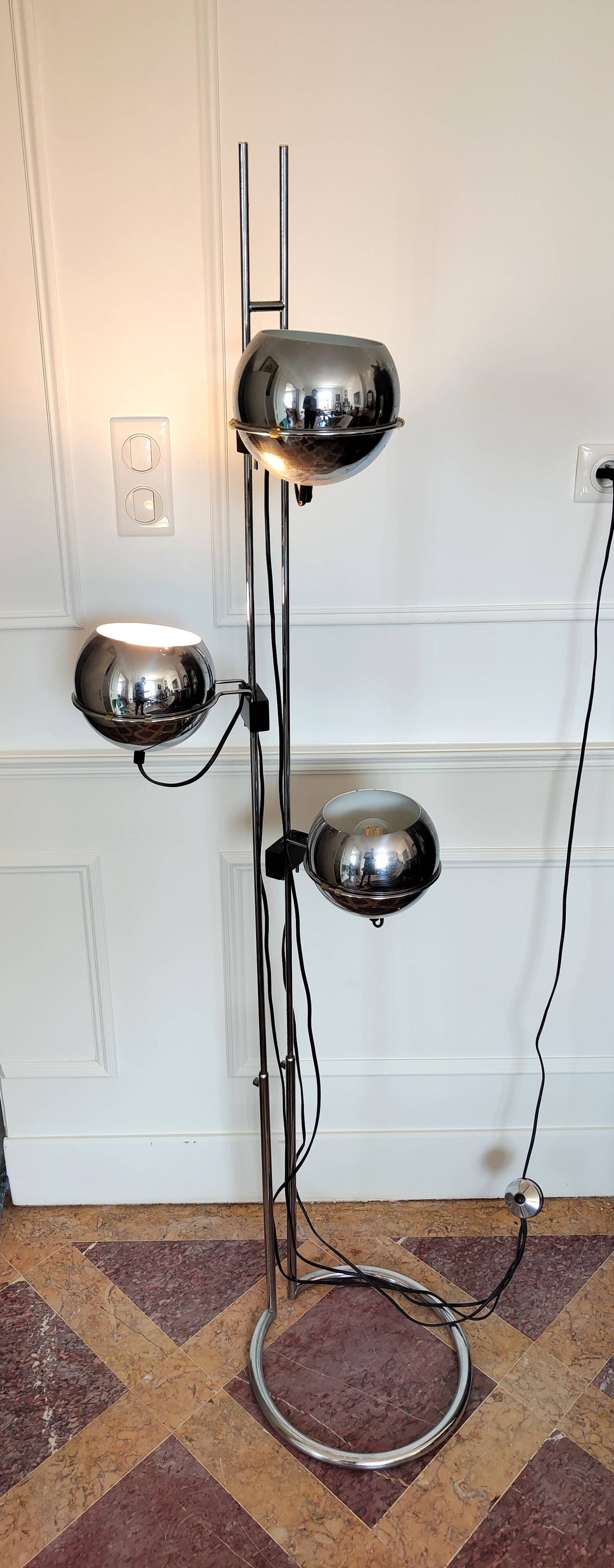 Vintage "Eye Ball" Floor Lamp By Goffredo Reggiani Circa1970