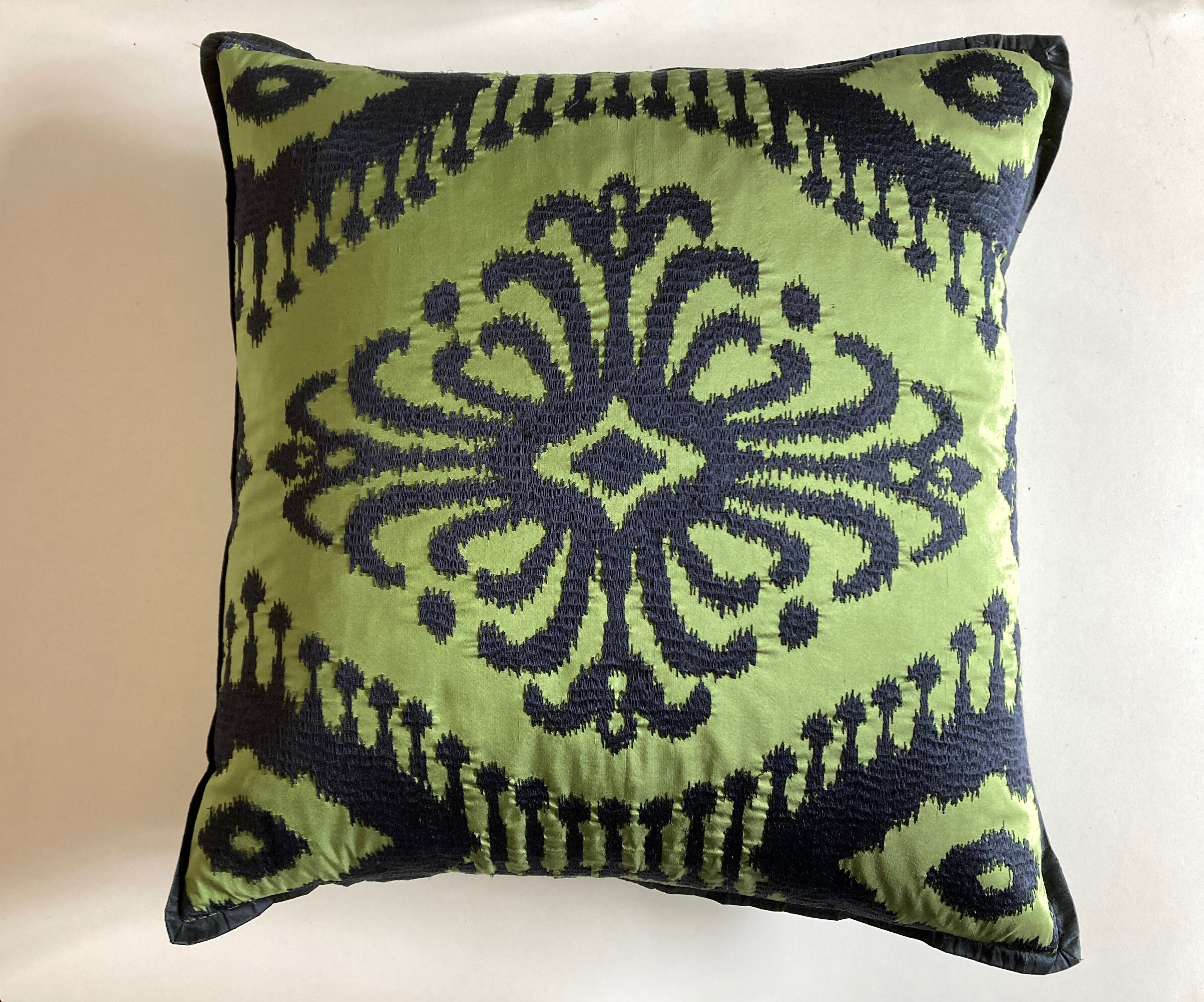 Designer's guild embroidered silk cushion