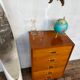 Vintage honey oak chest of drawers – Compass legs