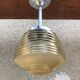 Hanging art deco glass yellow + alu vintage support