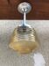 Hanging art deco glass yellow + alu vintage support
