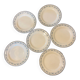 Series of 6 flat plates Terre de fer