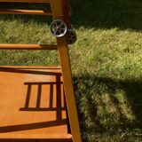 Vintage wooden children's high chair, convertible table