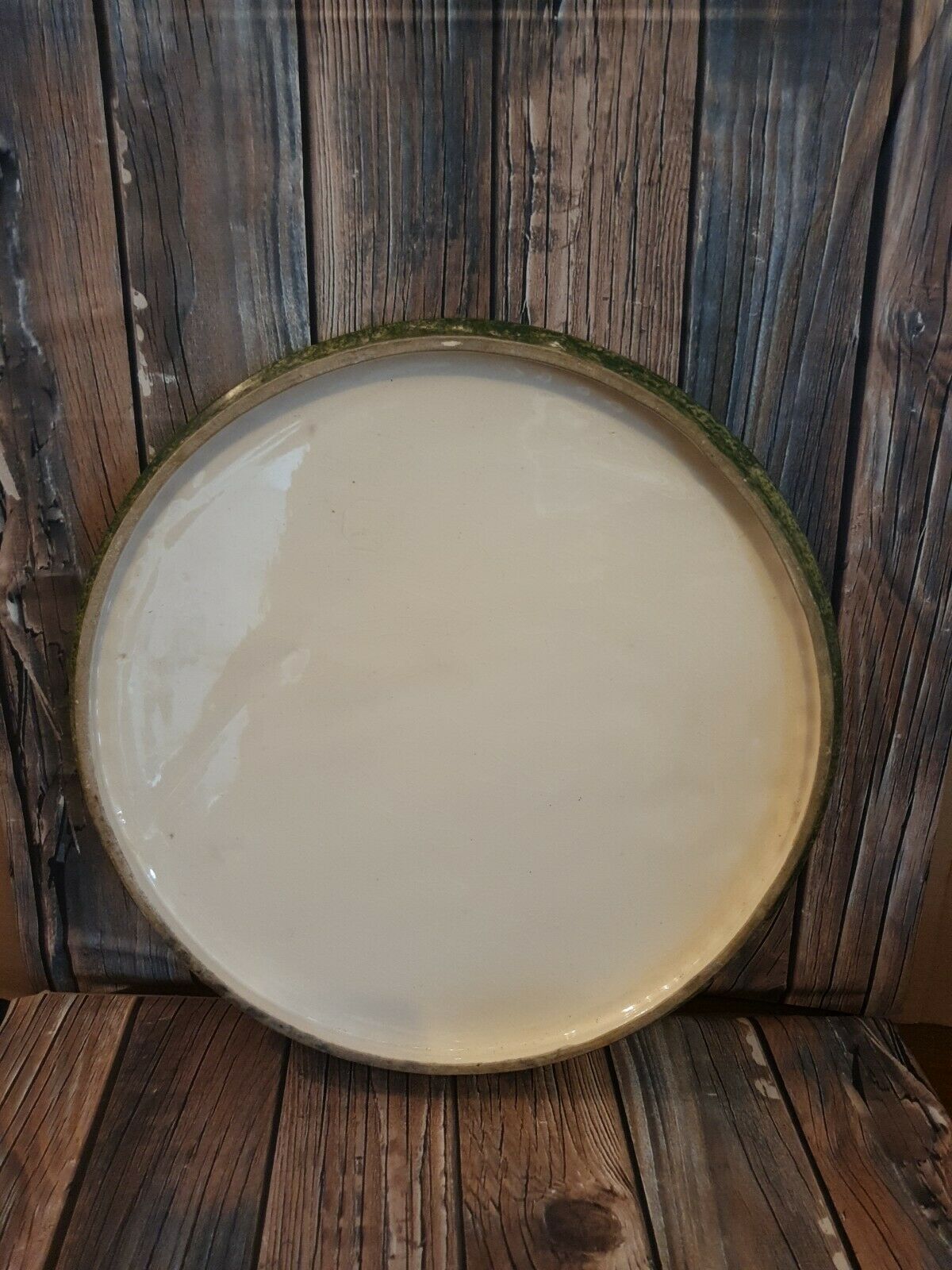 Terracotta dish with floral decoration