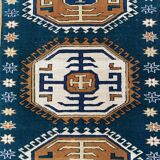 Tapis Oushak moderne en laine douce fait main, tapis vintage turc,